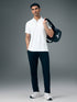 Men Jacquard Slim Fit Polo Sports T-shirt with MATPIQ