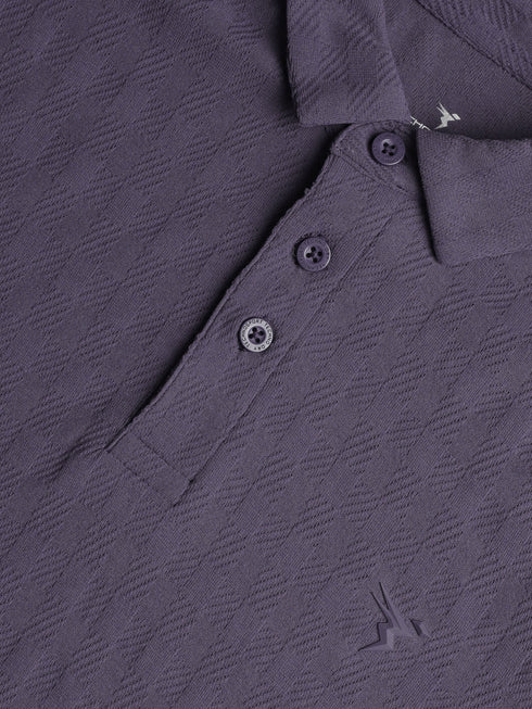 Men Jacquard Slim Fit Polo Sports T-shirt with COTFLEX