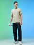 Men Jacquard Slim Fit Polo Sports T-shirt with COTFLEX