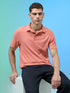 Men Jacquard Slim Fit Polo Sports T-shirt with COTFLEX