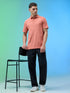 Men Jacquard Slim Fit Polo Sports T-shirt with COTFLEX