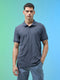 Men Jacquard Slim Fit Polo Sports T-shirt with COTFLEX