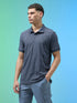 Men Jacquard Slim Fit Polo Sports T-shirt with COTFLEX
