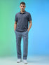 Men Jacquard Slim Fit Polo Sports T-shirt with COTFLEX