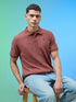 Men Jacquard Slim Fit Polo Sports T-shirt with COTFLEX