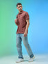 Men Jacquard Slim Fit Polo Sports T-shirt with COTFLEX
