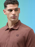 Men Jacquard Slim Fit Polo Sports T-shirt with COTFLEX