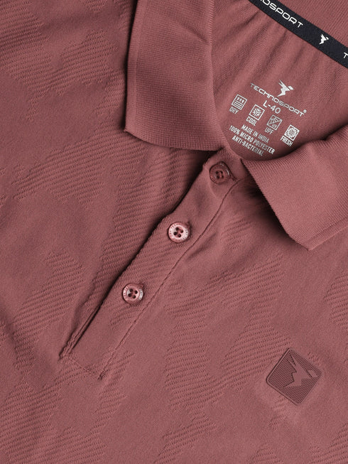 Men Jacquard Slim Fit Polo Sports T-shirt with COTFLEX