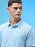 Men Jacquard Slim Fit Polo Sports T-shirt with COTFLEX