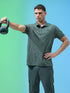 Men Jacquard Slim Fit Polo Sports T-shirt with COTFLEX