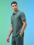 Men Jacquard Slim Fit Polo Sports T-shirt with COTFLEX