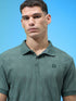 Men Jacquard Slim Fit Polo Sports T-shirt with COTFLEX