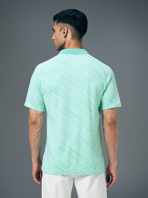 Men Slim Polo Neck T-shirt with DOUBLECOOL