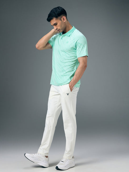Men Slim Polo Neck T-shirt with DOUBLECOOL
