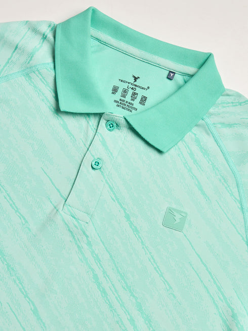 Men Slim Polo Neck T-shirt with DOUBLECOOL