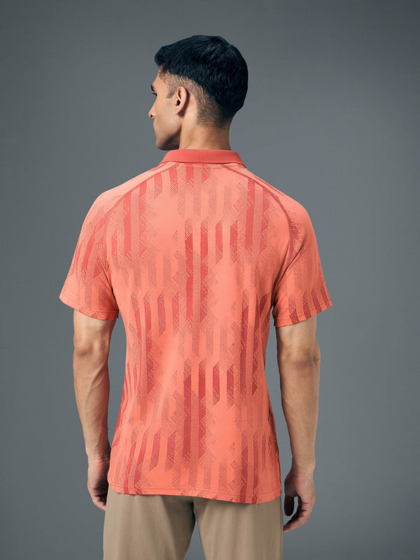 Men Slim Polo Neck T-shirt with DOUBLECOOL