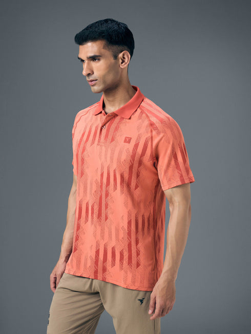 Men Slim Polo Neck T-shirt with DOUBLECOOL