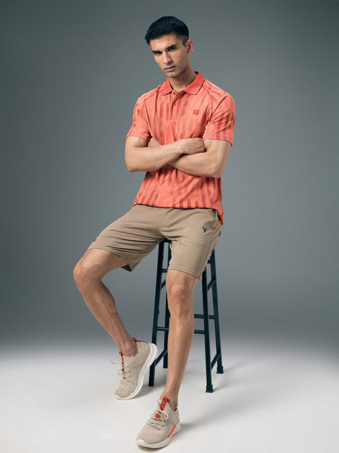 Men Slim Polo Neck T-shirt with DOUBLECOOL