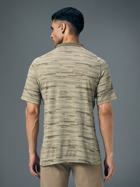 Men Slim Polo Neck T-shirt with DOUBLECOOL