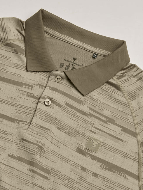 Men Slim Polo Neck T-shirt with DOUBLECOOL