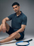 Men Slim Polo Neck T-shirt with DOUBLECOOL