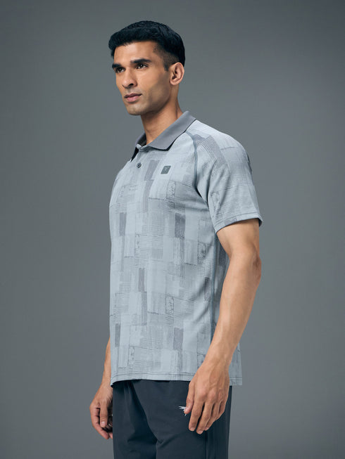 Men Slim Polo Neck T-shirt with DOUBLECOOL