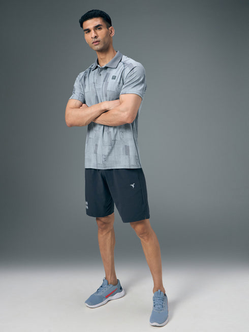 Men Slim Polo Neck T-shirt with DOUBLECOOL