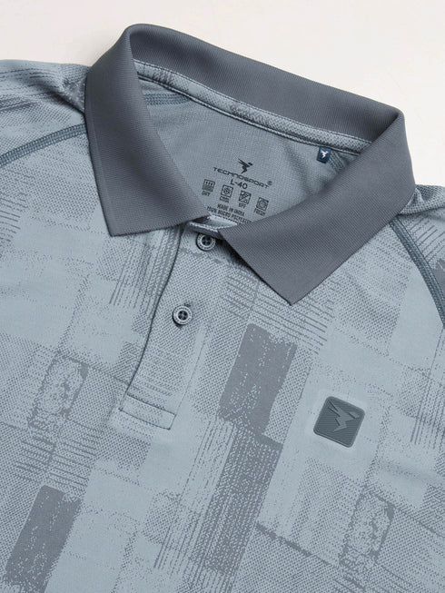 Men Slim Polo Neck T-shirt with DOUBLECOOL