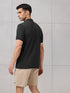 Men Self Design Active Out Slim Fit Polo T-Shirt with ELASTO PLUS