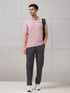 Men Self Design Active Out Slim Fit Polo T-Shirt with ELASTO PLUS
