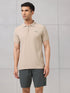 Men Self Design Active Out Slim Fit Polo T-Shirt with ELASTO PLUS