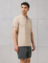 Men Self Design Active Out Slim Fit Polo T-Shirt with ELASTO PLUS