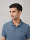 Men Self Design Active Out Polo T-Shirt Slim Fit with MATPIQ