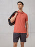 Men Self Design Active Out Polo T-Shirt Slim Fit with MATPIQ