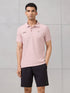 Men Self Design Active Out Polo T-Shirt Slim Fit with MATPIQ