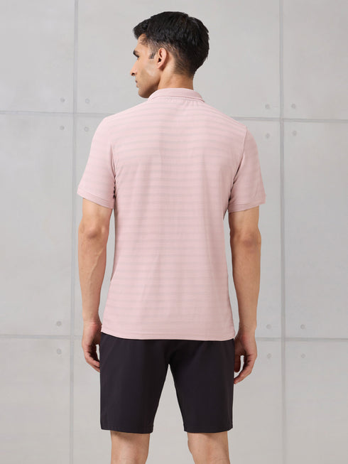 Men Self Design Active Out Polo T-Shirt Slim Fit with MATPIQ