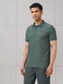 Men Self Design Active Out Polo T-Shirt Slim Fit with MATPIQ