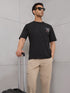 Men Round Neck Back Printed Active Out Regular Fit T-Shirt with ELASTOPLUS