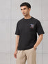 Men Round Neck Back Printed Active Out Regular Fit T-Shirt with ELASTOPLUS