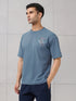 Men Round Neck Back Printed Active Out Regular Fit T-Shirt with ELASTOPLUS