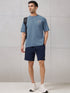 Men Round Neck Back Printed Active Out Regular Fit T-Shirt with ELASTOPLUS