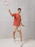 Men Round Neck Back Printed Active Out Regular Fit T-Shirt with ELASTOPLUS