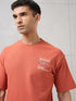 Men Round Neck Back Printed Active Out Regular Fit T-Shirt with ELASTOPLUS