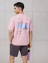 Men Round Neck Back Printed Active Out Regular Fit T-Shirt with ELASTOPLUS
