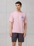 Men Round Neck Back Printed Active Out Regular Fit T-Shirt with ELASTOPLUS