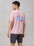 Men Round Neck Back Printed Active Out Regular Fit T-Shirt with ELASTOPLUS