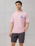 Men Round Neck Back Printed Active Out Regular Fit T-Shirt with ELASTOPLUS