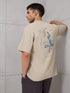Men Round Neck Back Printed Active Out Regular Fit T-Shirt with ELASTOPLUS