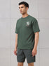 Men Round Neck Back Printed Active Out Regular Fit T-Shirt with ELASTOPLUS