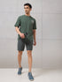 Men Round Neck Back Printed Active Out Regular Fit T-Shirt with ELASTOPLUS